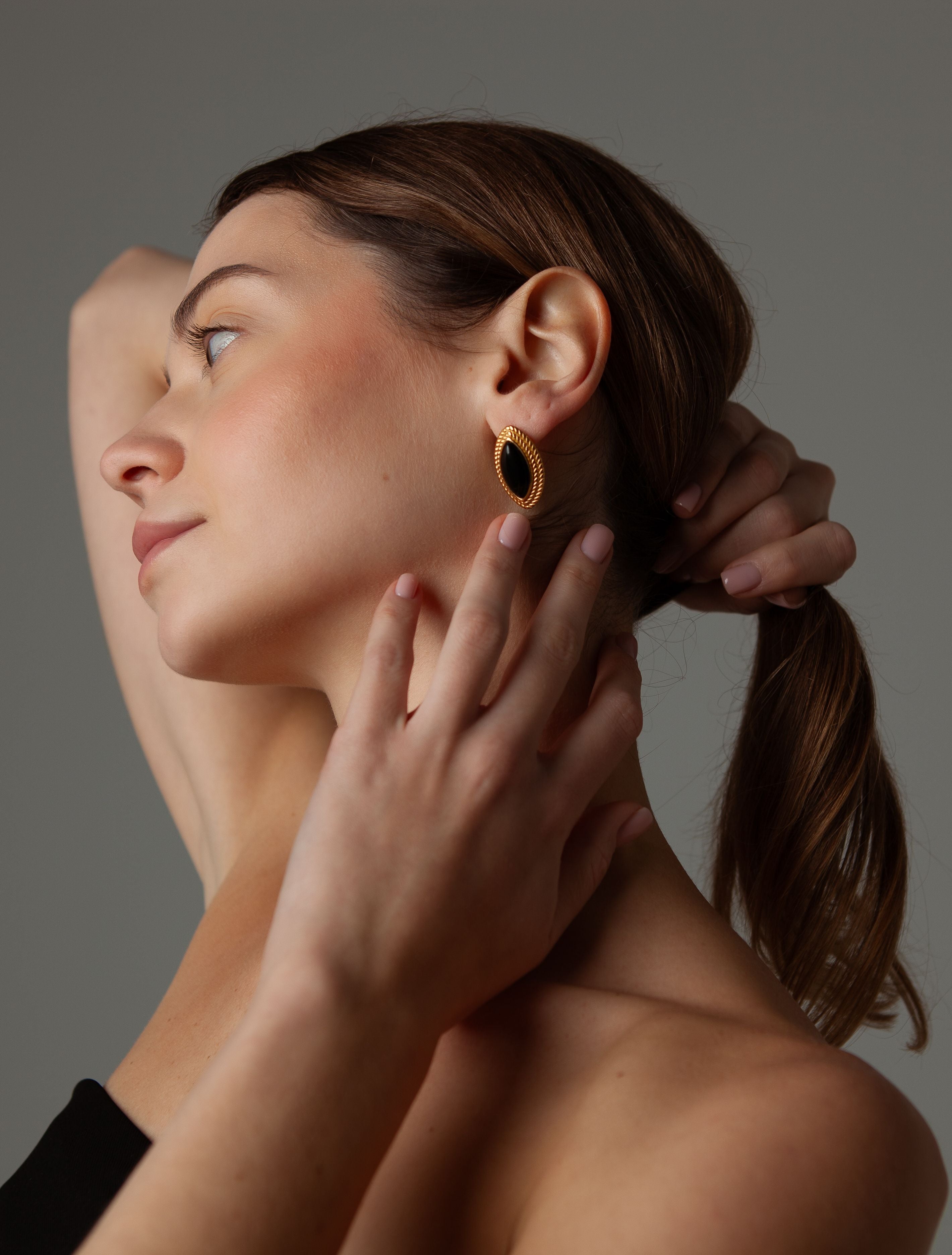 Złote kolczyki vintage Charlotte