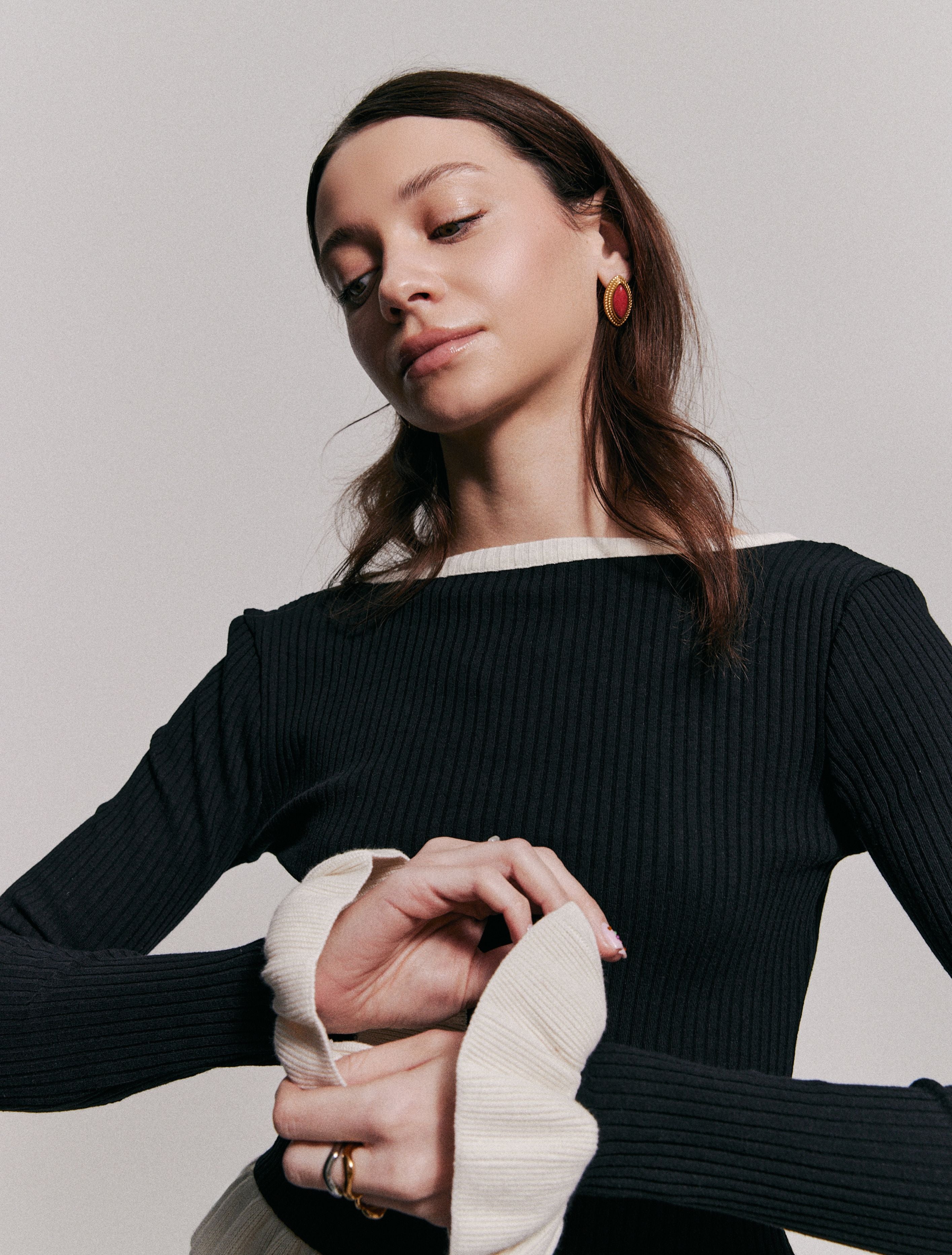 Złote kolczyki vintage Charlotte