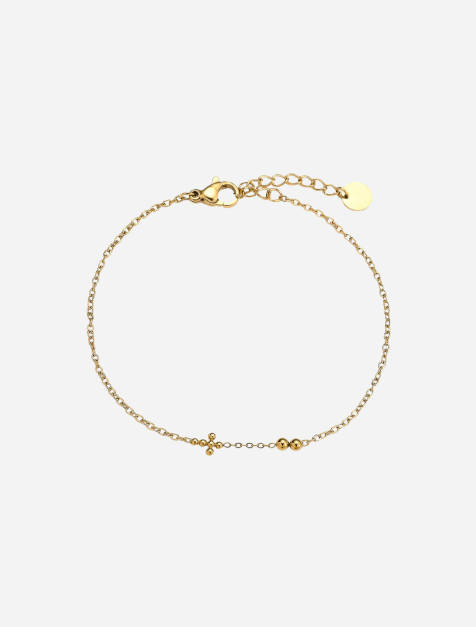 Złota bransoletka z krzyżykiem Cross