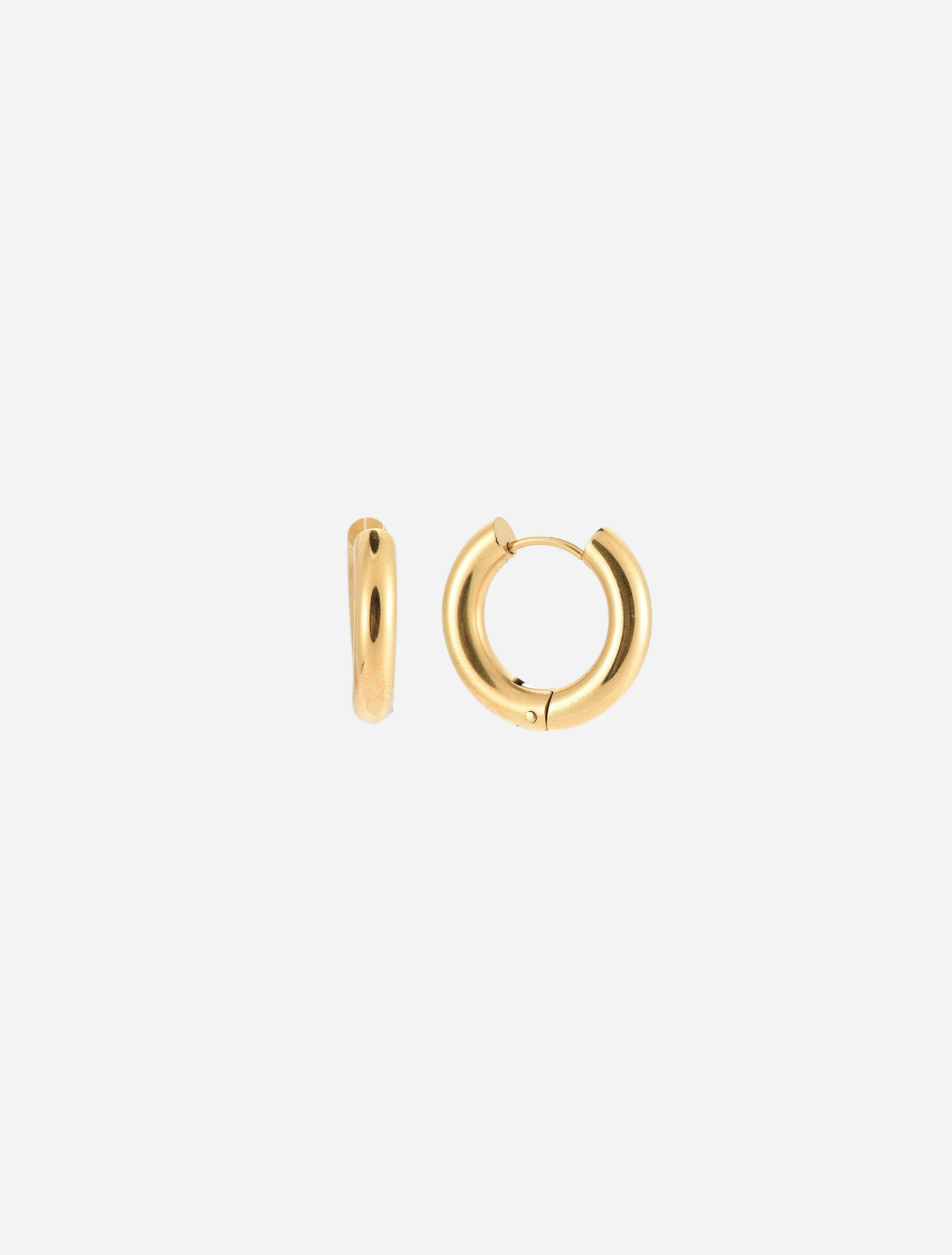 Złote kolczyki koła Simple Hoops