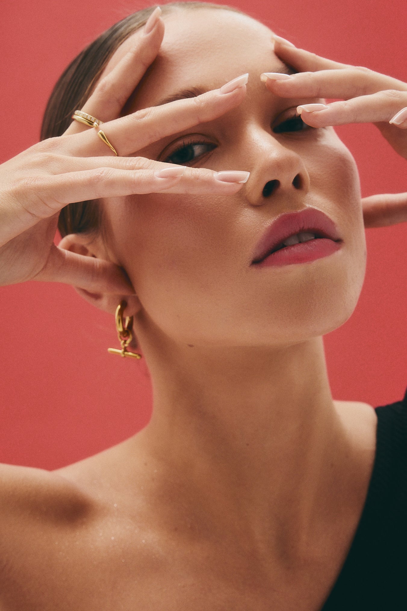 Kolczyki T-Bar Hoops