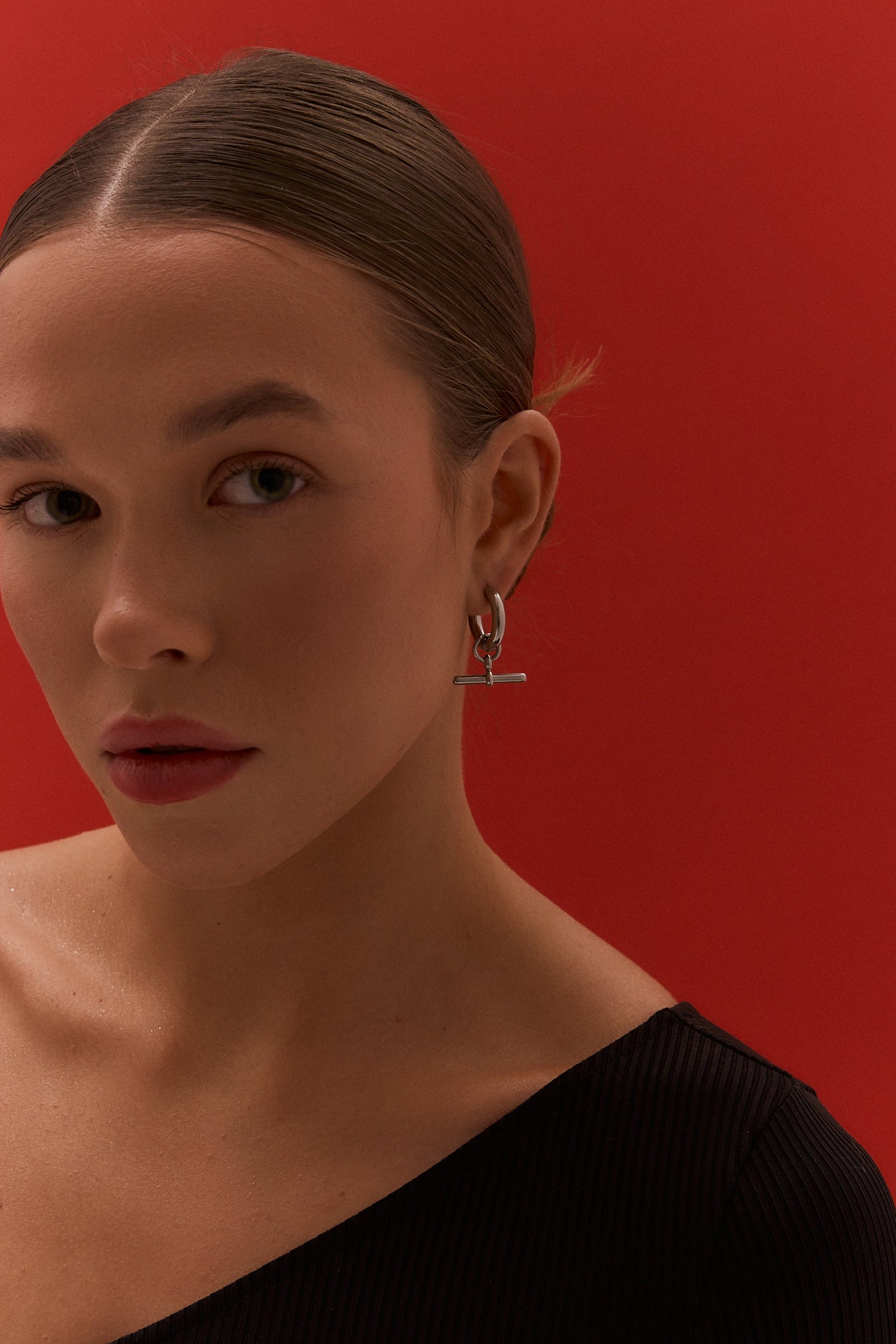 Kolczyki T-Bar Hoops