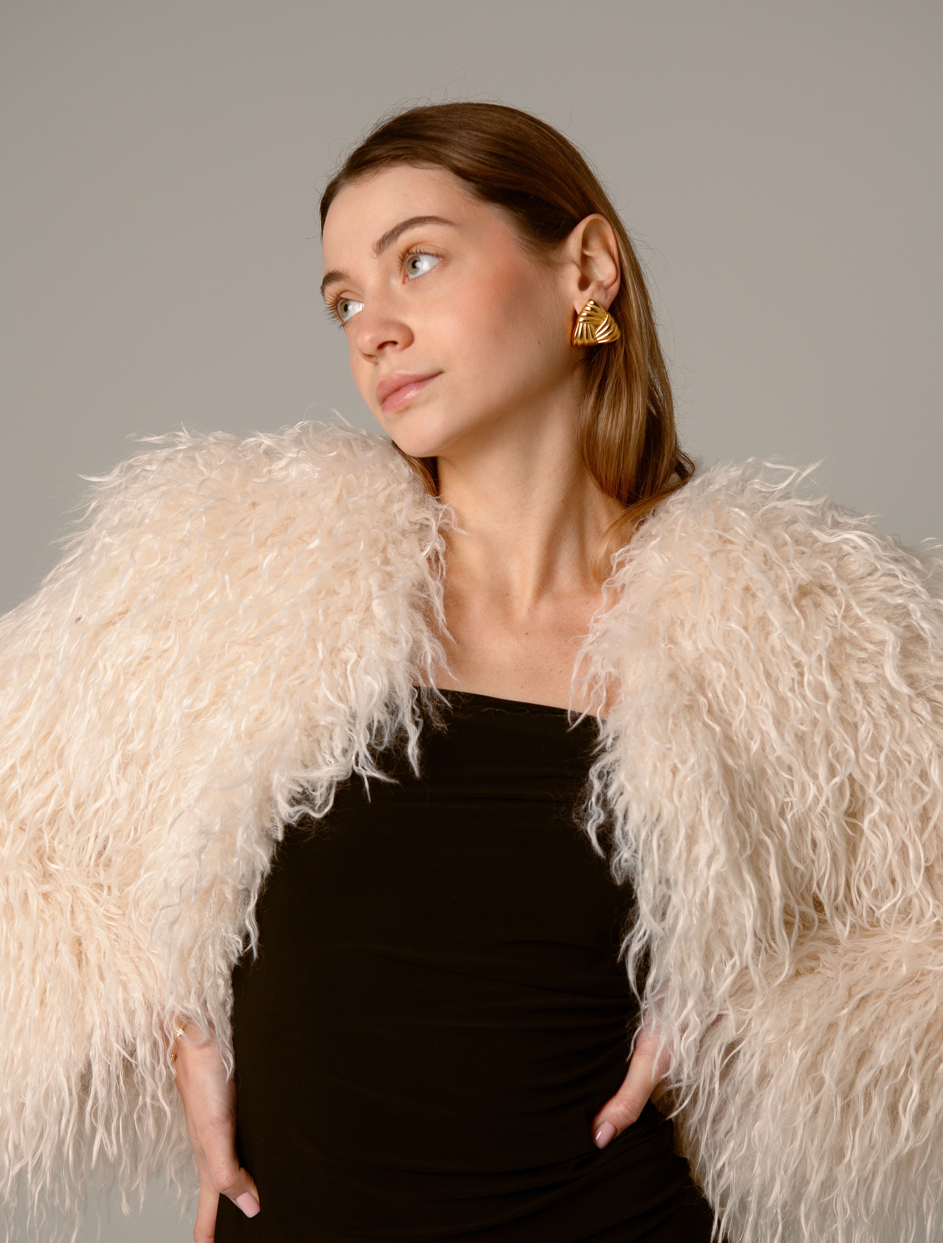 Trójkątne kolczyki vintage Trin