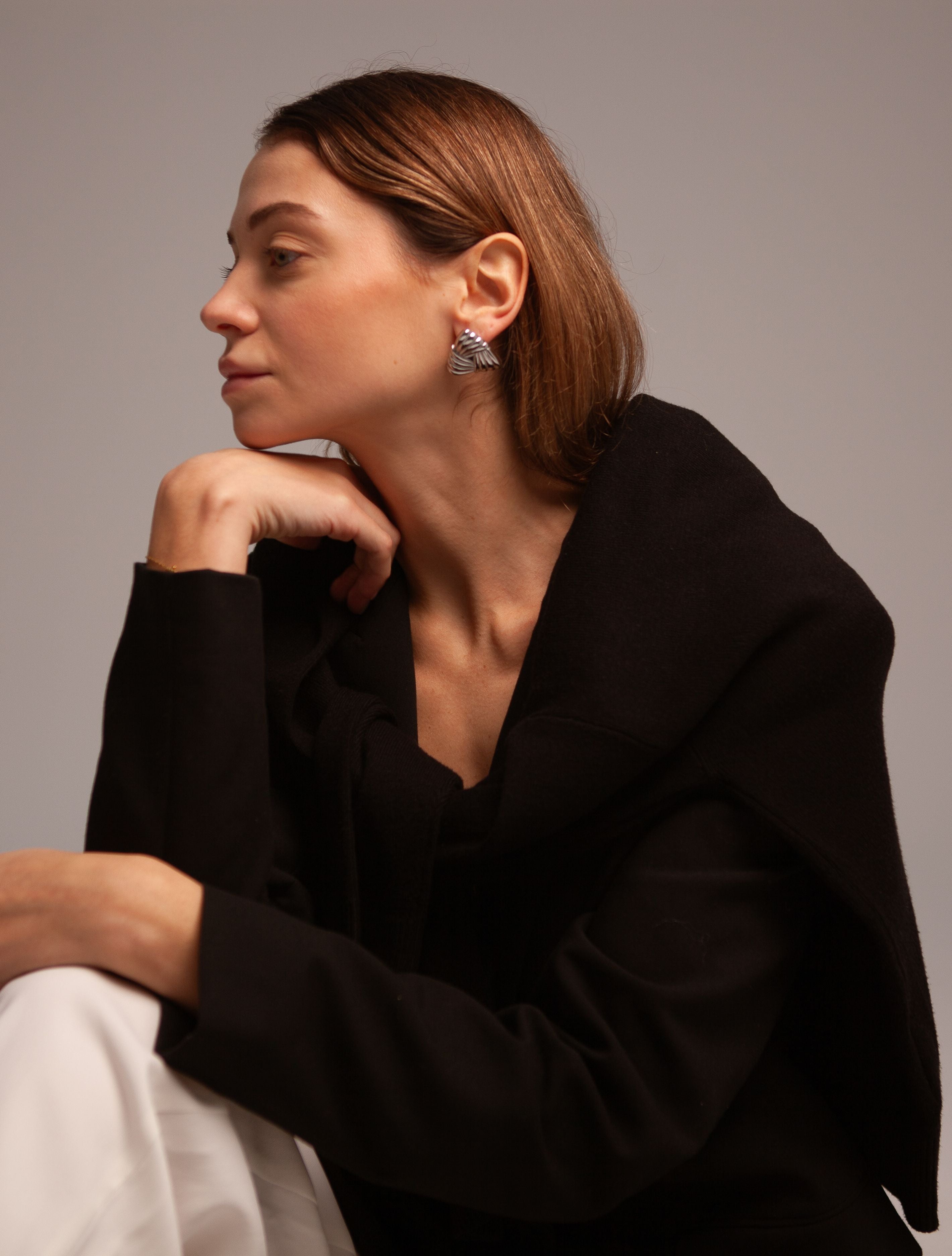 Trójkątne kolczyki vintage Trin