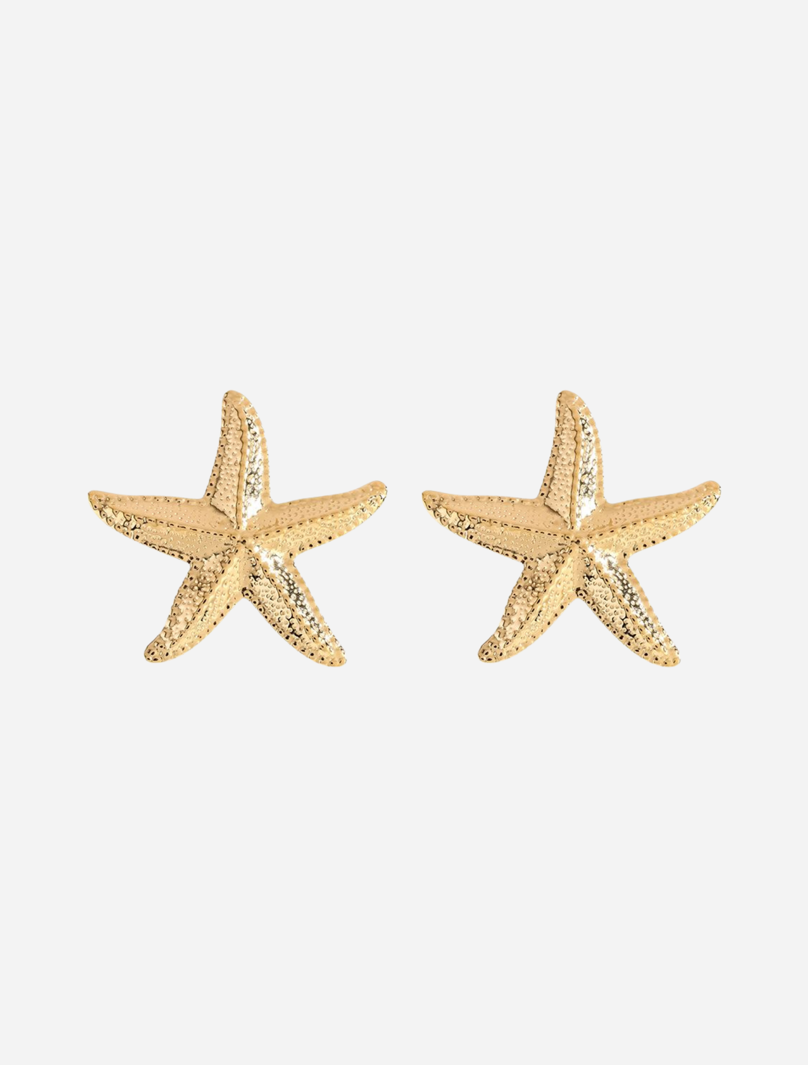 Złote kolczyki z rozgwiazdą Starfish