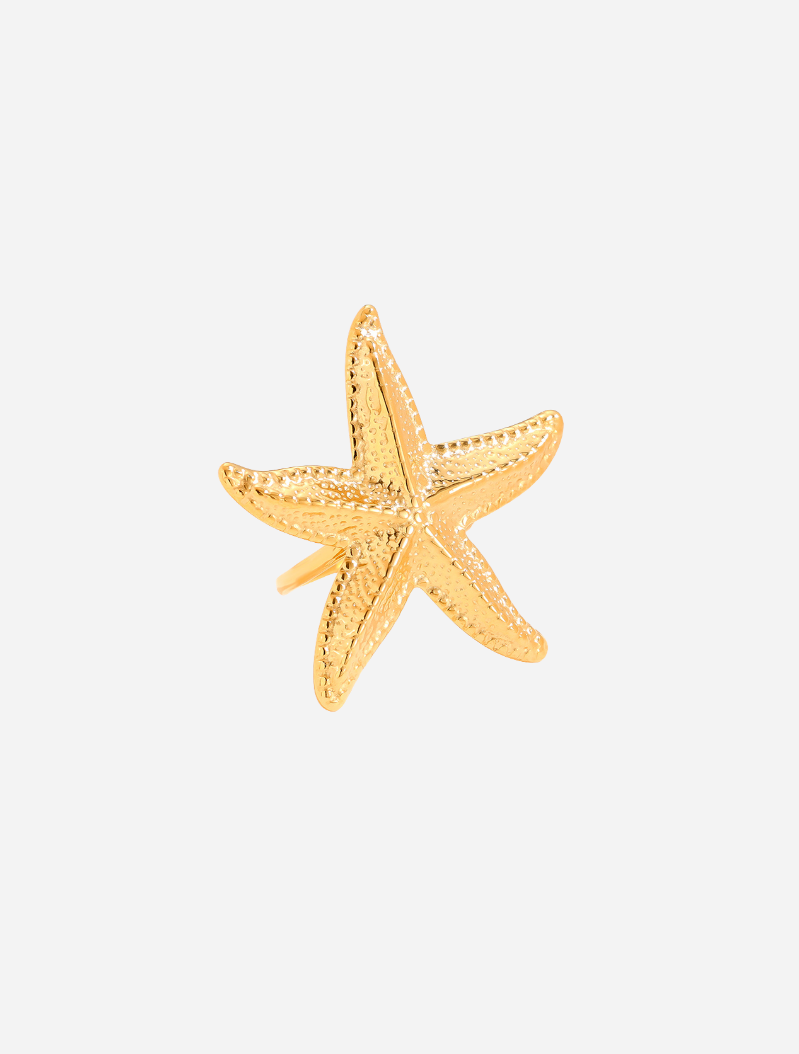 Złoty pierścionek z rozgwiazdą Starfish