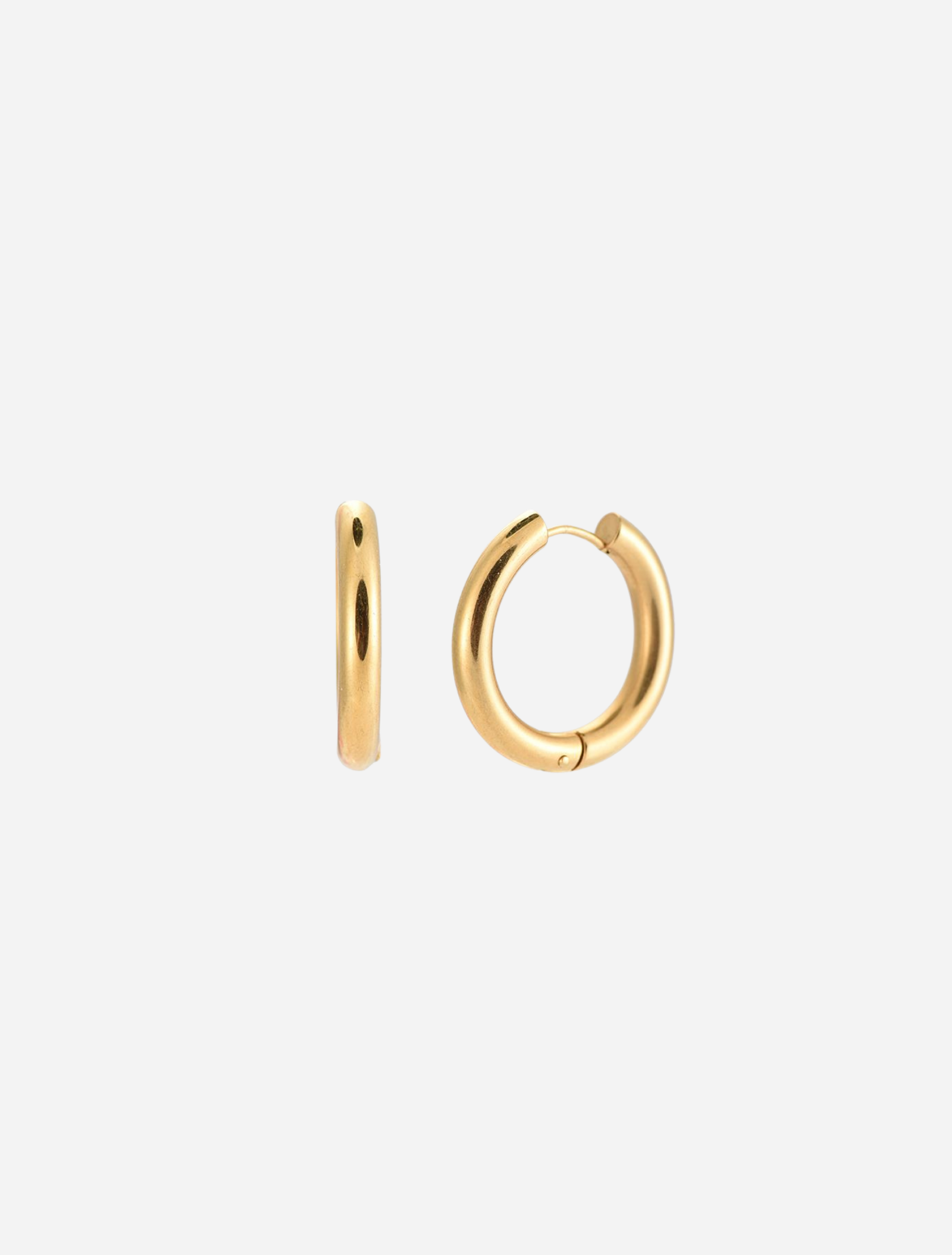 Złote kolczyki koła Simple Hoops